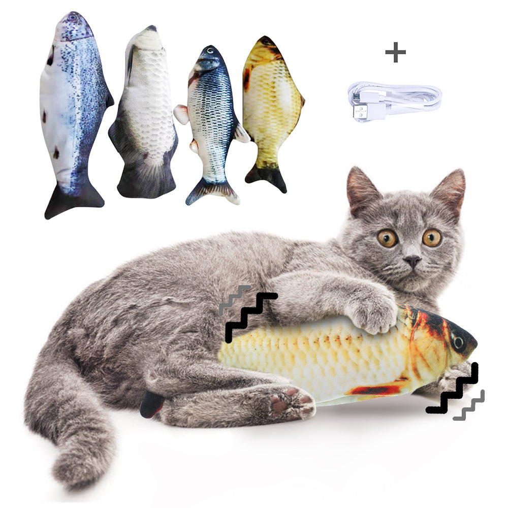 Electric jumping fish toy