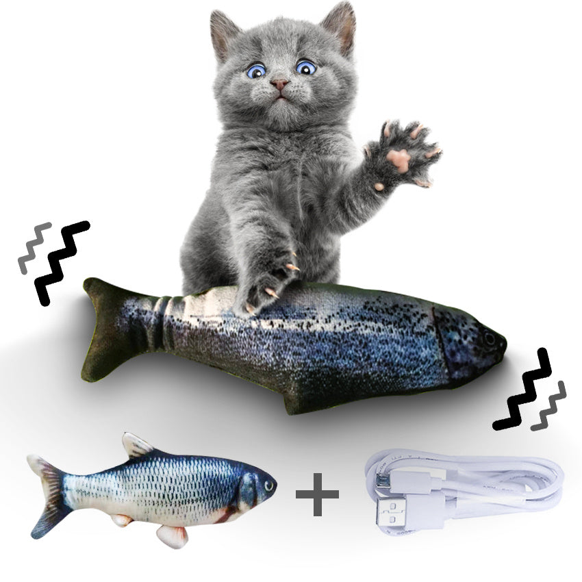 Electric jumping fish toy