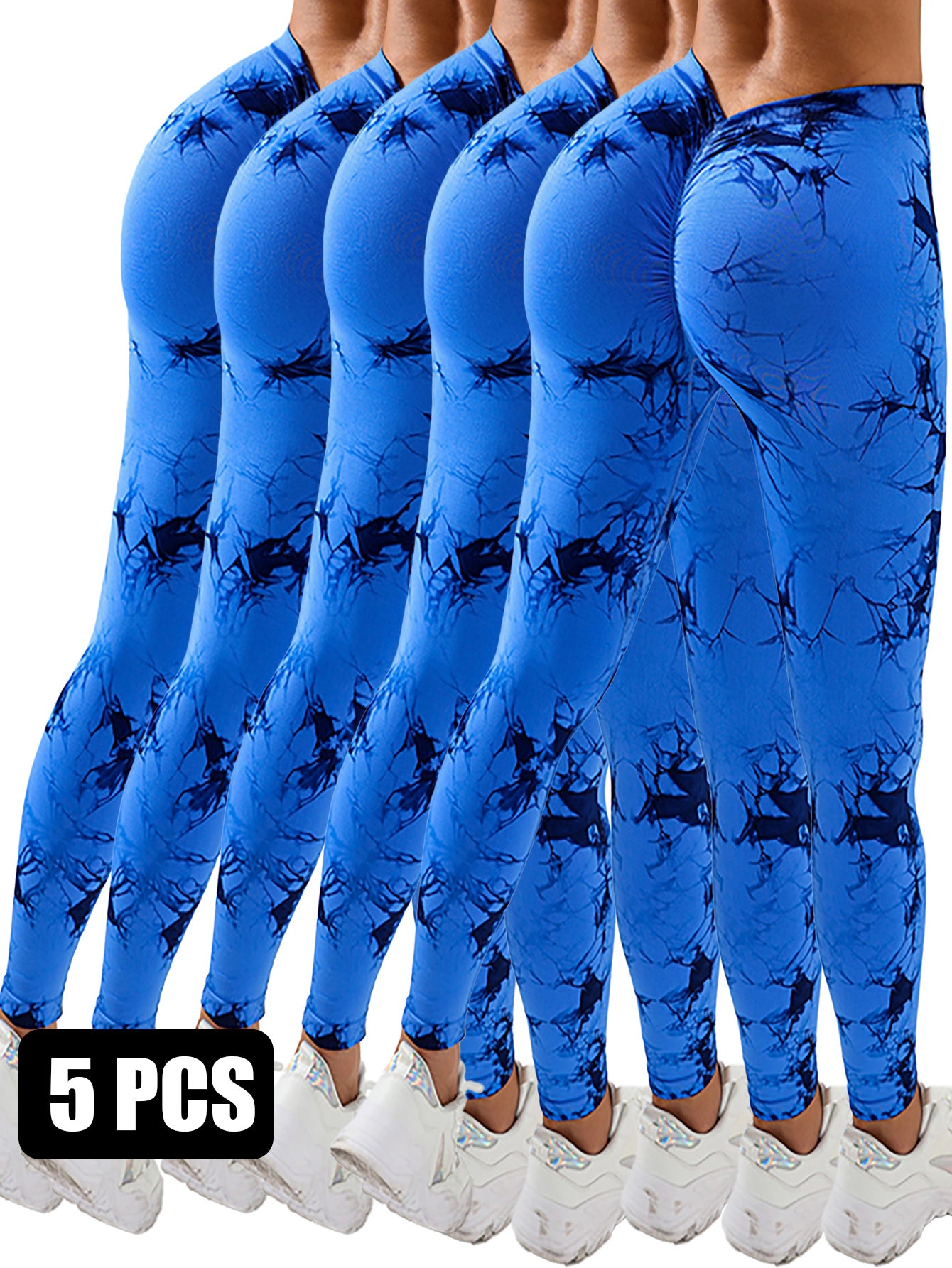 5pcs Dyed Yoga Pants