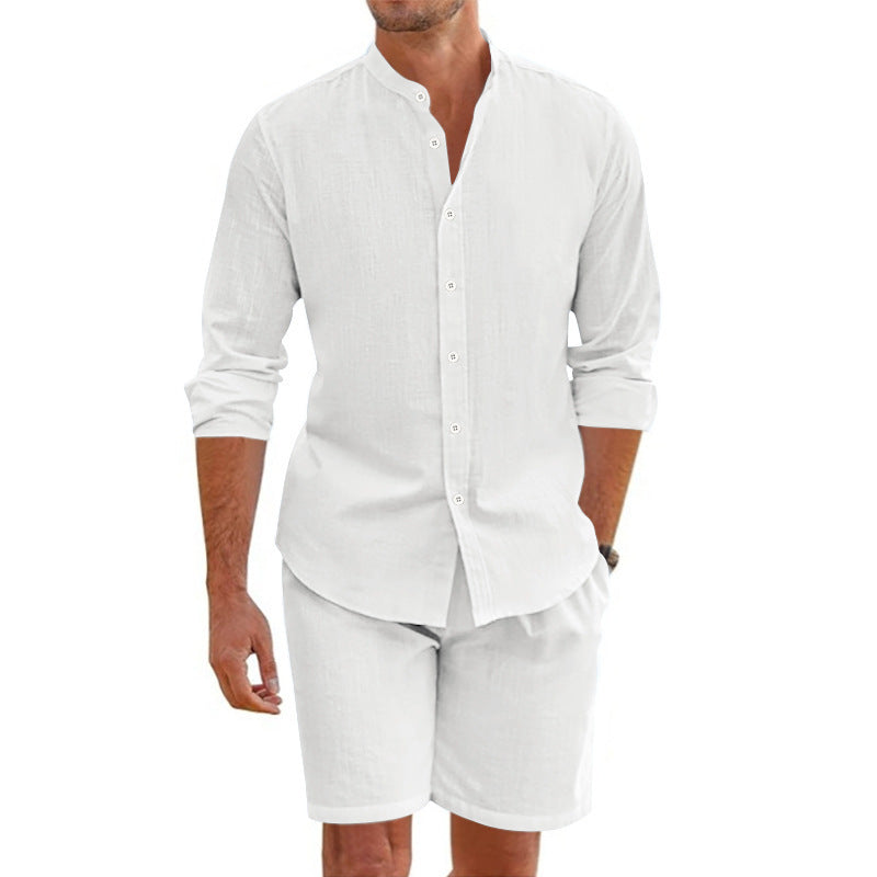 Summer Button Down Top And Shorts