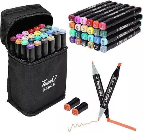 24Color Brush Pens Set Dual Tips