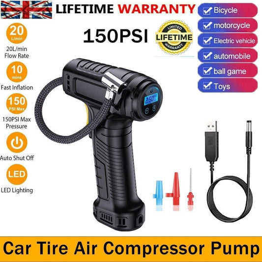 Car Tyre Inflator USB Rechargeable