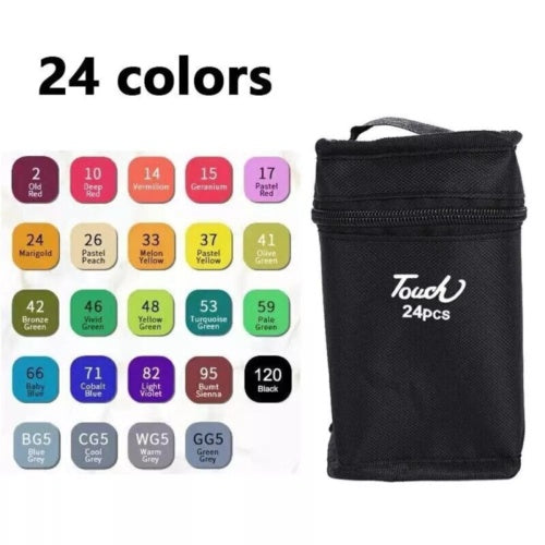 24Color Brush Pens Set Dual Tips