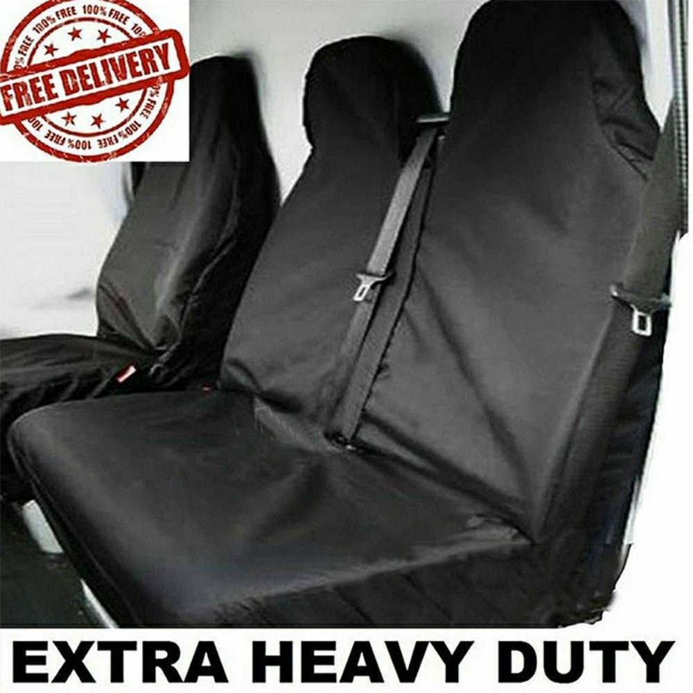 Black Waterproof Van Seat Covers 2-1