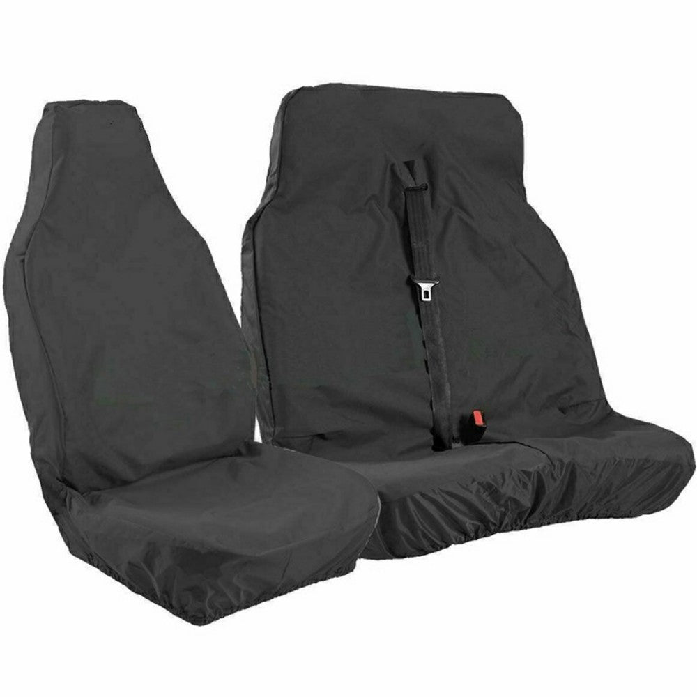 Black Waterproof Van Seat Covers 2-1